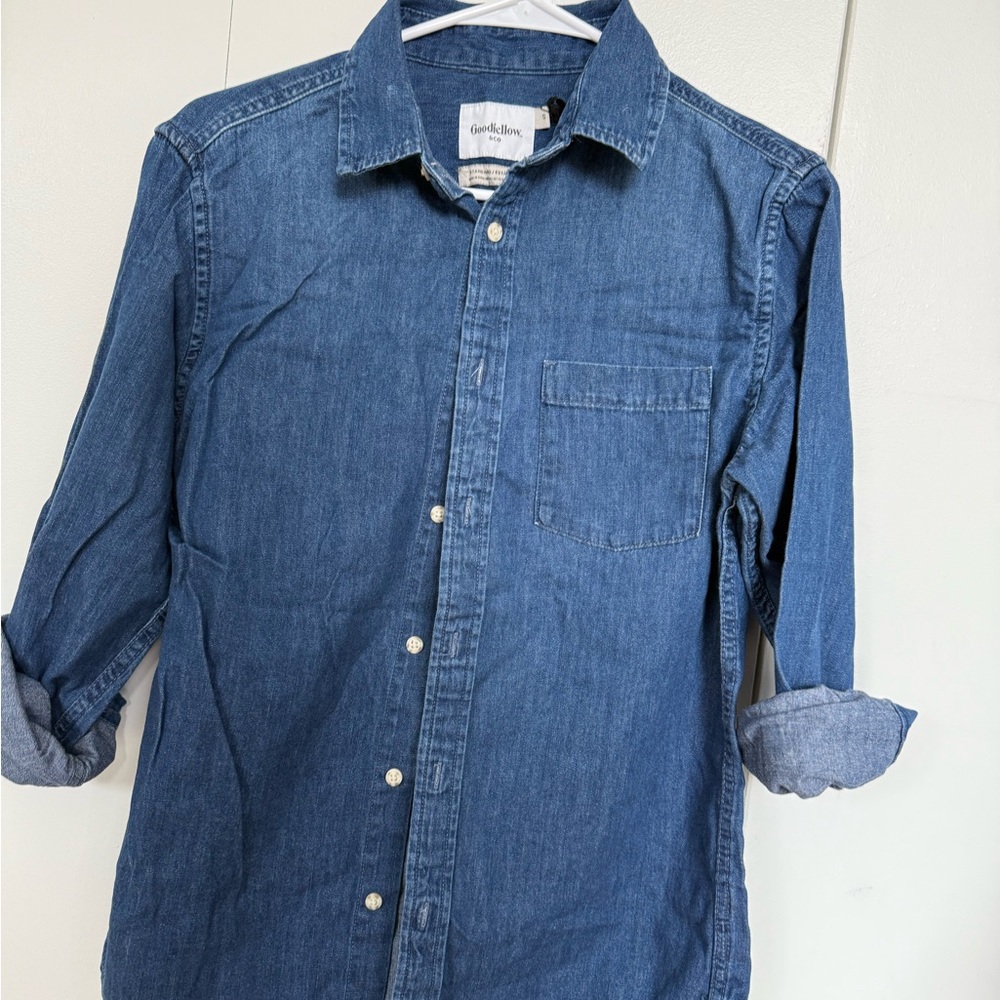 Goodfellow Men's Blue Denim Shirt size S